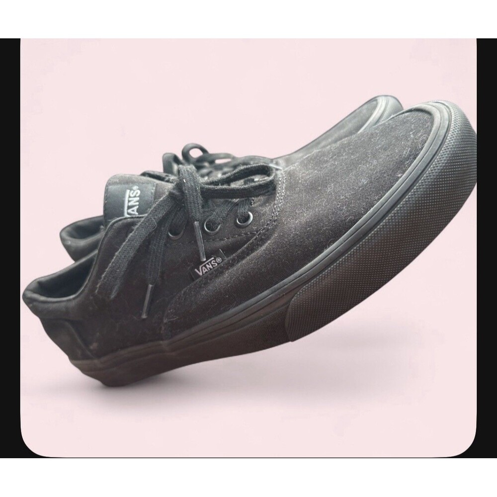 Vans Off The Wall Women’s 11 Black Canvas Lace Up Skate Sneakers Shoes EU 42.5